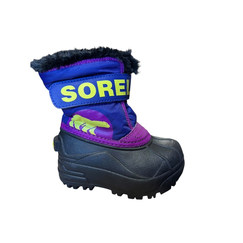 Sorel Snow Commander Boots BluePurple Winter Snow Waterproof Toddler Sz 6 No Box